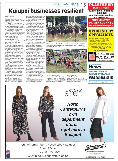 North Canterbury News: March 17, 2022