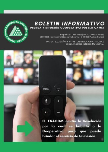 Boletín Cooperativa Camet Marzo 