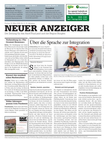 Neuer Anzeiger 18. März 2022
