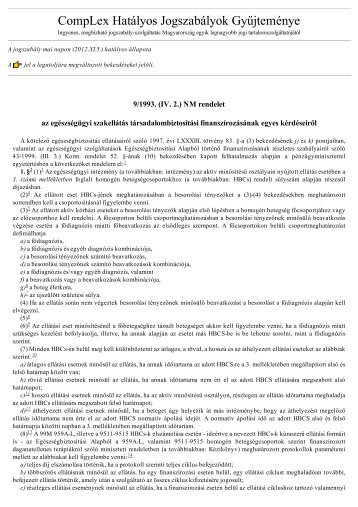 9/1993. (IV.2) NM rendelet az egészségügyi