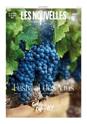 Festival des Vins F/S22-Weinkatalog | Le Gourmet | Galeries Lafayette Berlin