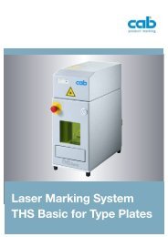 Laser Marking System for Type Plates THS Basic - Cab