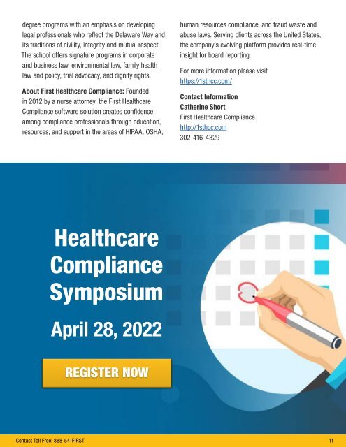 First Healthcare Compliance CONNECT March 2022