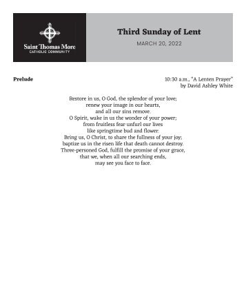 Worship Aid - 3rd Sunday in Lent
