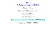 CSC322 C Programming and UNIX - Department of Computer ...