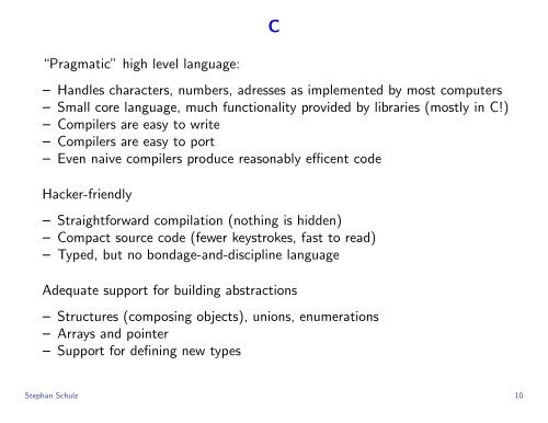 CSC322 C Programming and UNIX - Department of Computer ...