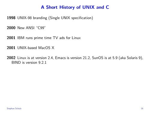 CSC322 C Programming and UNIX - Department of Computer ...