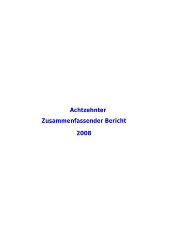 Achtzehnter Zusammenfassender Bericht 2008 - Hessischer ...