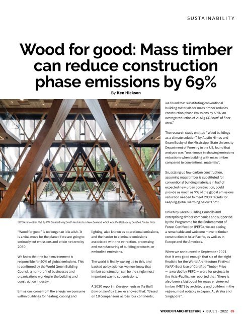 Wood In Architecture Issue 1, 2022