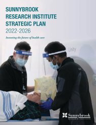 Sunnybrook Research Institute Strategic Plan 2022-2026