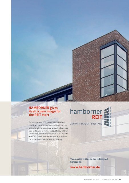 annual report 2009 - bei der Hamborner REIT AG