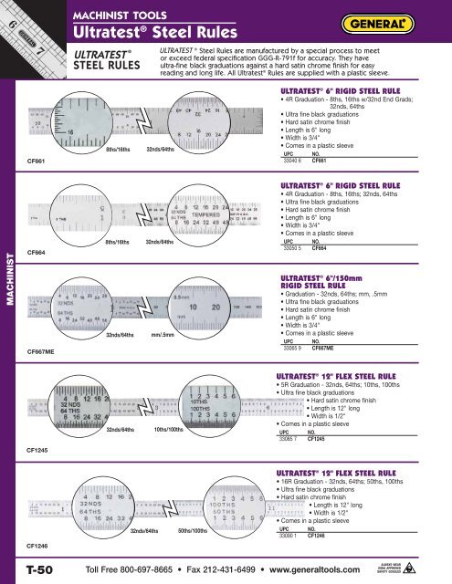 Machinists, Measuring & Precision Tools - General Tools and ...