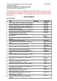 List of projects - Engineering Physics