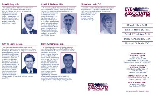 Patrick T Tiedeken Md Eye Associates Of Lancaster Pa