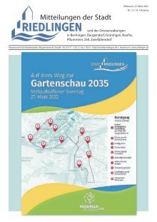 Amtliches Mitteilungsblatt Riedlingen 23.03.2022
