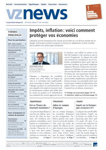 vz news, Suisse français, avril 2022, édition 130