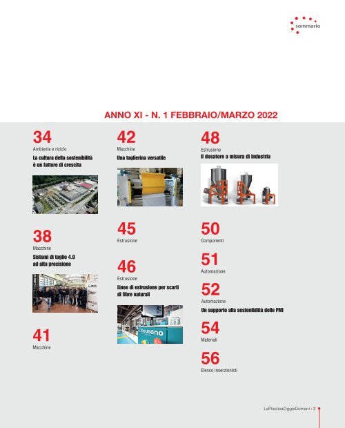 La Plastica Oggi e Domani, n°1 - Febbraio / Marzo 2022