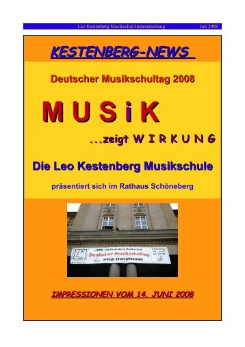 Leo Kestenberg Musikschule Deutscher Musikschultag 2008 ...