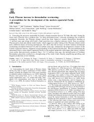 Early Pliocene increase in thermohaline overturning - Climate Geology