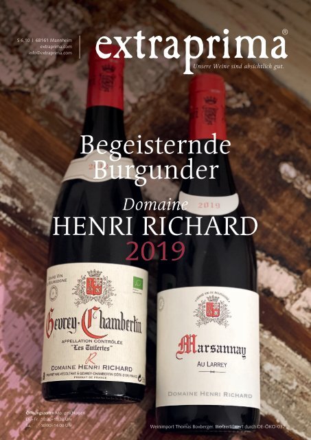 Henri 2022-01 Burgunder – Begeisternde Extraprima Richard Magazin