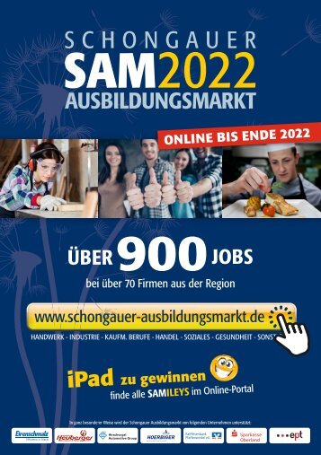 SAM2022 - Schongauer Ausbildungsmarkt - Infobroschüre 