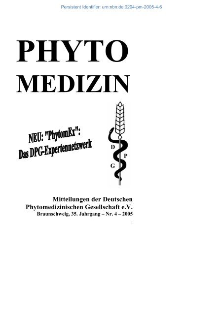 PHYTO MEDIZIN Mitteilungen der Deutschen ... - Die DPG