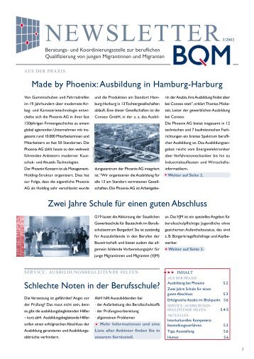 Newsletter 2003/3 - BQM