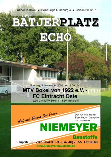 FC Eintracht Oste - MTV Bokel