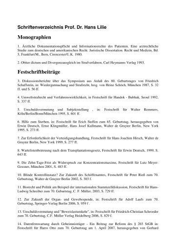 Buch- und Fallbesprechungen, Gutachten - Alternativ-Entwurf