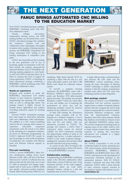 Manufacturing Machinery World April 2022