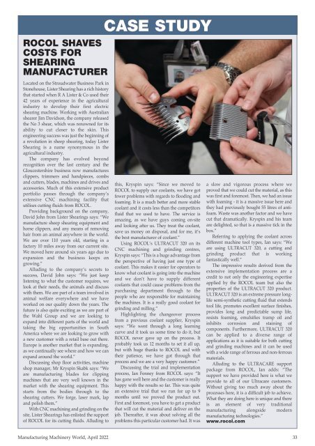 Manufacturing Machinery World April 2022