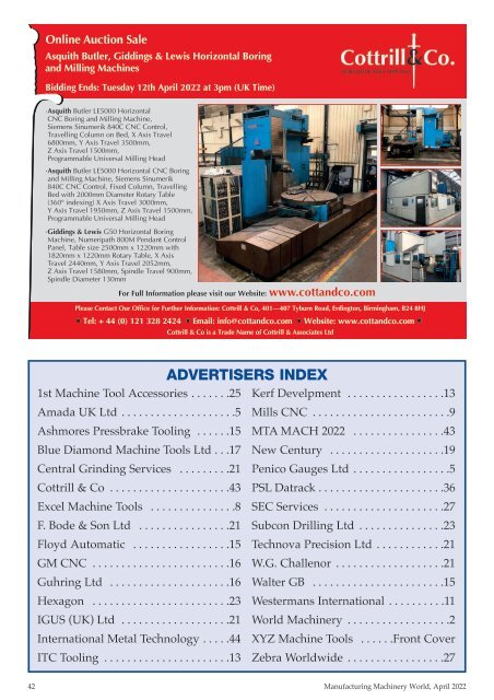 Manufacturing Machinery World April 2022