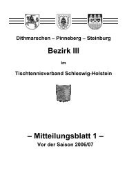 Bezirk III – Mitteilungsblatt 1 – - Die Tischtennisseite