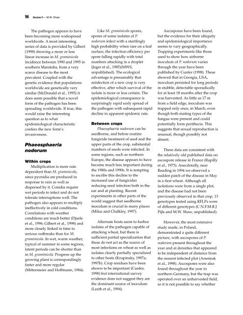 Septoria and Stagonospora Diseases of Cereals - CIMMYT ...