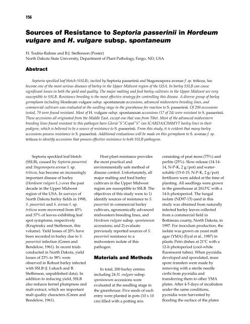 Septoria and Stagonospora Diseases of Cereals - CIMMYT ...