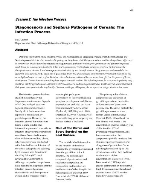 Septoria and Stagonospora Diseases of Cereals - CIMMYT ...