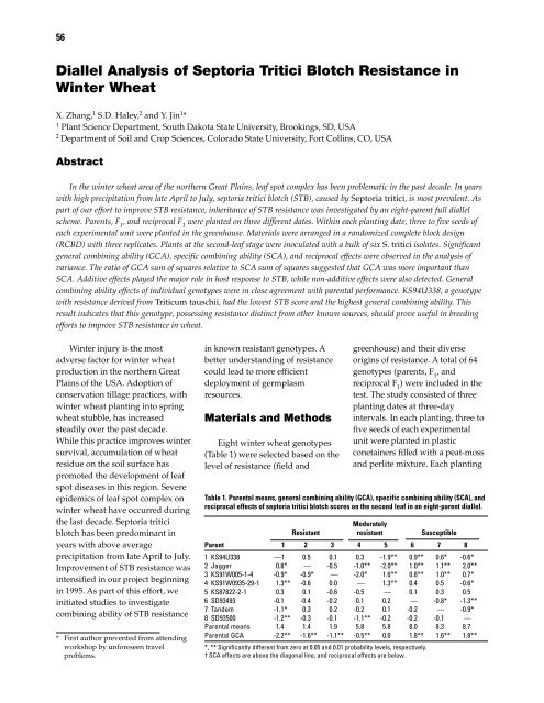 Septoria and Stagonospora Diseases of Cereals - CIMMYT ...