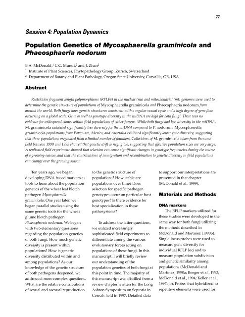 Septoria and Stagonospora Diseases of Cereals - CIMMYT ...