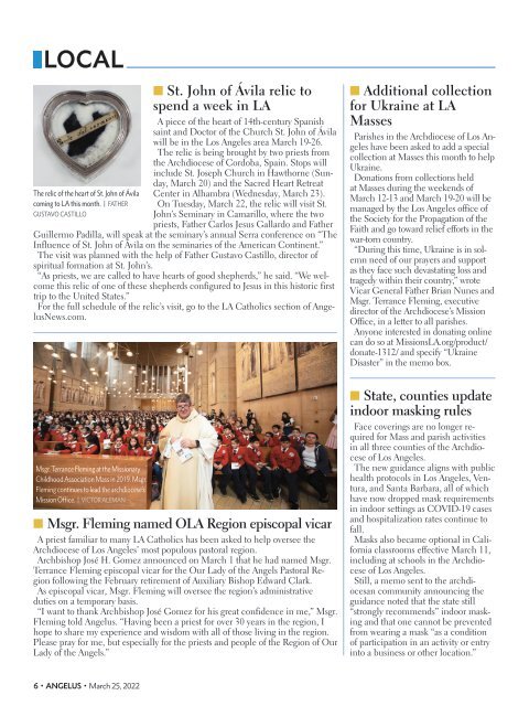 Angelus News | March 25, 2022 | Vol. 7 No. 6