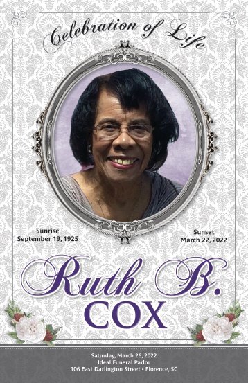 Ruth Cox Memorial Program