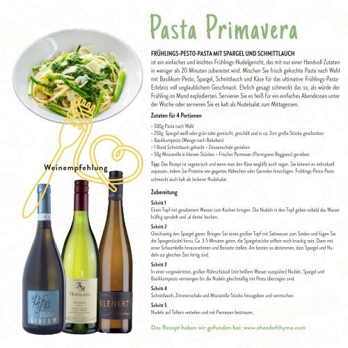 Pasta Primavera – Frühling im Mund