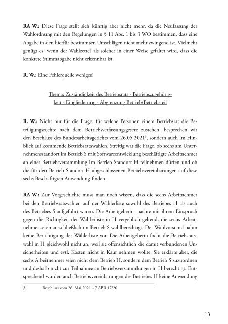 Leseprobe: Dies & Das aus der Rechtsprechung des Bundesarbeitsgerichts 2020/2021