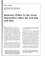 Monetary Policy in the Great Depression - St. Louis Fed - Federal ...