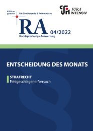 RA 04/2022 - Entscheidung des Monats