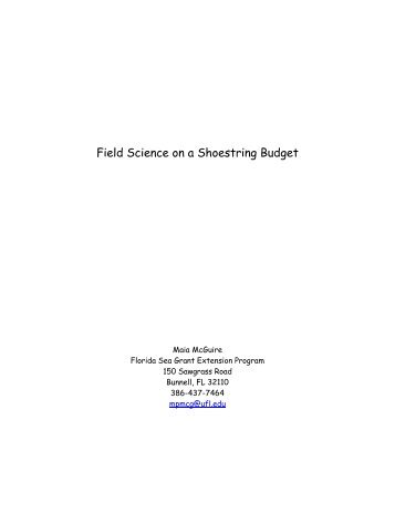 Field Science On A Shoestring Budget - St. Johns County Extension ...