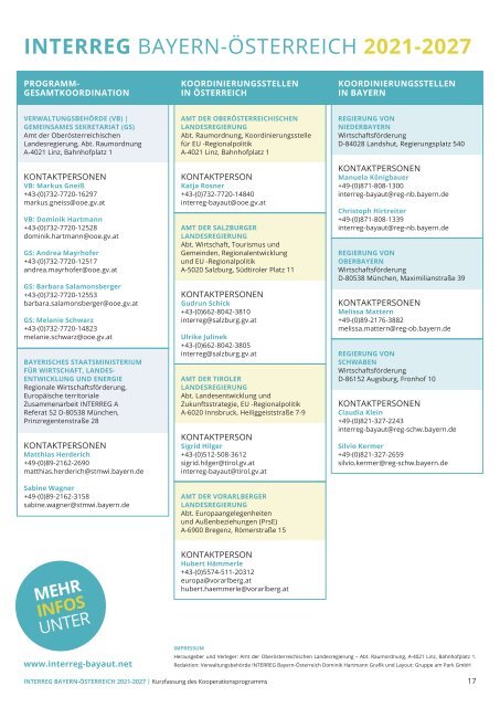 Programm INTERREG Bayern-Ö 2021-27_Kurzfassung