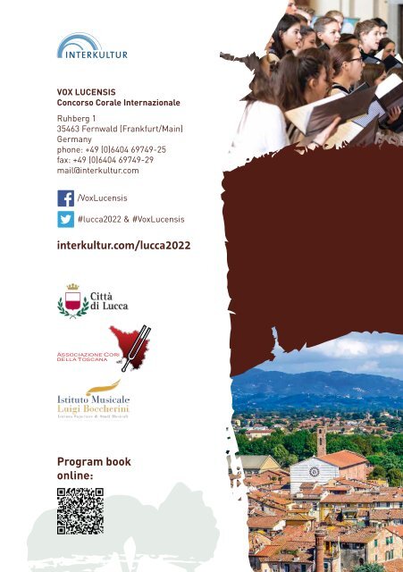 Lucca 2022 - Program Book