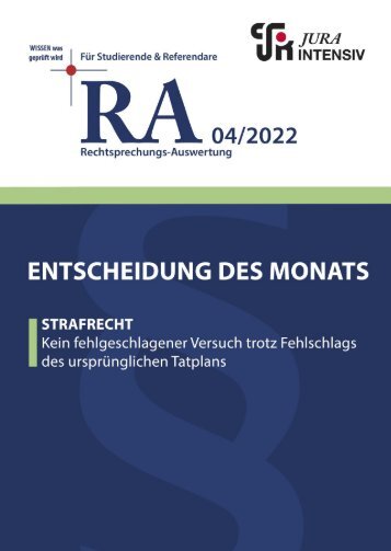 RA 04/2022 - Entscheidung des Monats