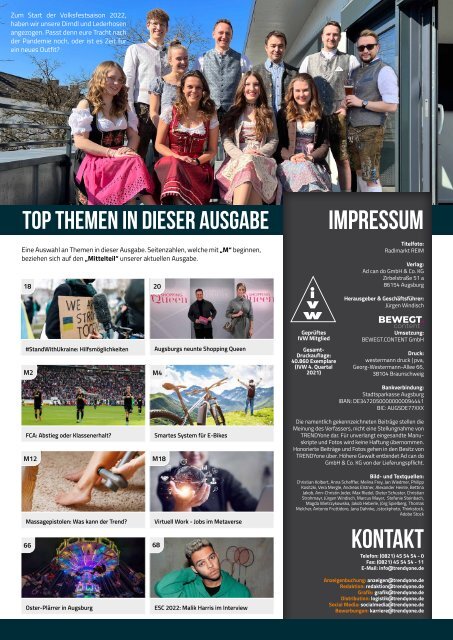 TRENDYone | Das Magazin – Augsburg – April 2022