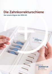 Praxisinformation Zahnkorrekturschiene Broschüre MDH AG